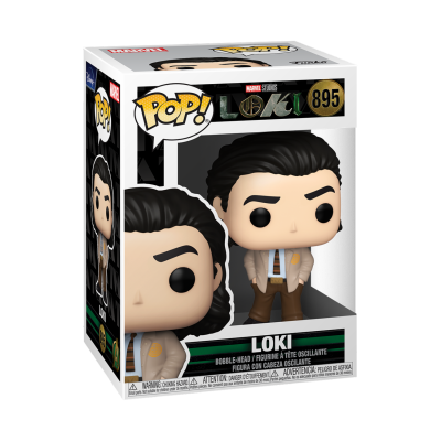 Figura Funko Pop! do personagem Loki na caixa