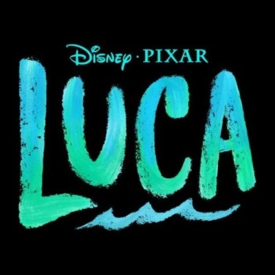 Logo do filme LUCA da Disney Pixar em fundo preto
