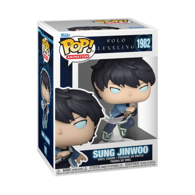 Figura Funko Pop de Sung Jinwoo em embalagem