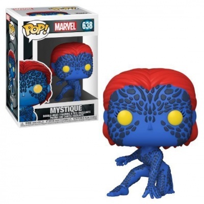 Figura Funko Pop! Mystique azul com cabelo vermelho e olhos amarelos