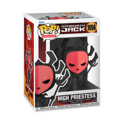 Funko Pop de vinil do High Priestess de Samurai Jack em caixa