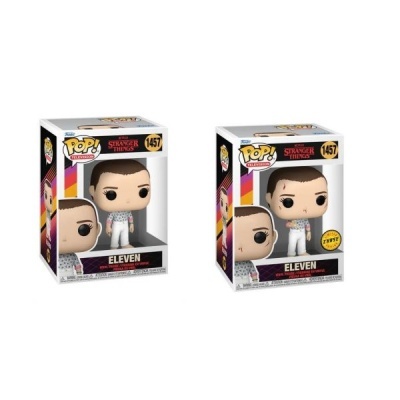 Duas figuras Funko Pop! Eleven Stranger Things em caixas com selo Chase Exclusivo