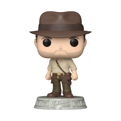 Figura Funko Pop Indiana Jones com chapéu castanho e roupa de aventureiro