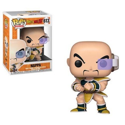 Figura Funko Pop! de Nappa de Dragon Ball Z ao lado da sua caixa.