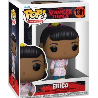 Figura Funko Pop! de Erica da série Stranger Things na caixa