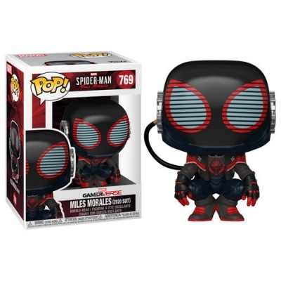 Figura Pop! Vinyl de Miles Morales 2020 Suit da Spider-Man com caixa.