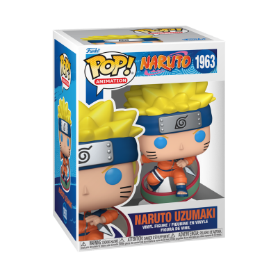 Figura Pop! de vinil Naruto Uzumaki na caixa