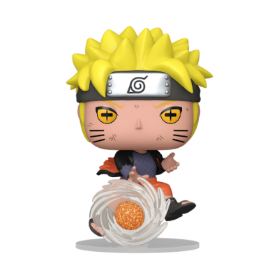 Figurine Funko Pop do personagem Naruto com cabelo amarelo e roupa preta e laranja