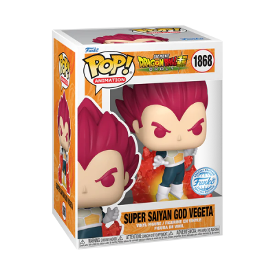 Figura Funko Pop! Super Saiyan God Vegeta em caixa