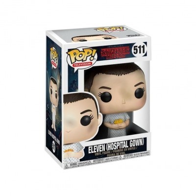 Figura Funko Pop! Eleven (Hospital Gown) da série Stranger Things na embalagem