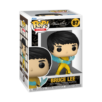 Figura de vinil Funko Pop! Bruce Lee na caixa