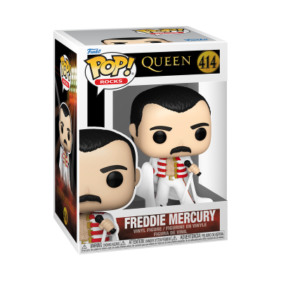 Funko Pop! de Freddie Mercury em caixa