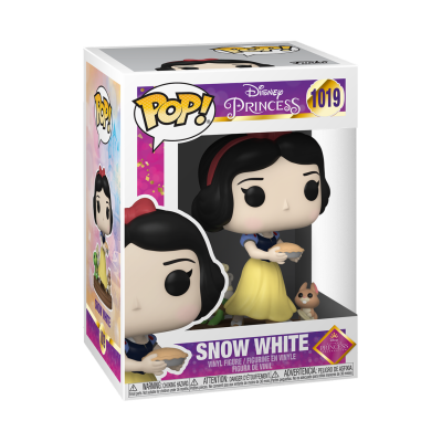 Figura Funko Pop! da Princesa Branca de Neve com esquilo na caixa