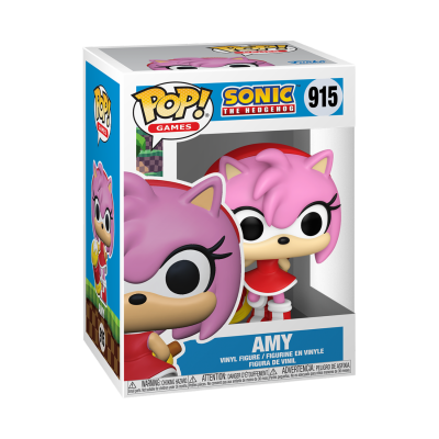 Figura colecionável Pop! Games Amy de Sonic The Hedgehog em vinil na caixa