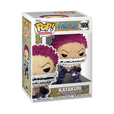 Figura Funko Pop de Katakuri da série One Piece em caixa com janela