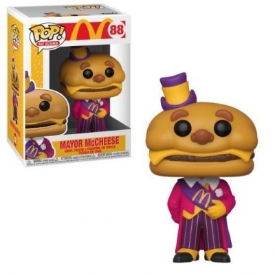 Figura Funko Pop Mayor McCheese da McDonald's com cabeça de hambúrguer