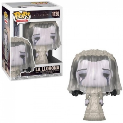 Boneco POP! de vinil La Llorona com vestido branco e véu cinzento