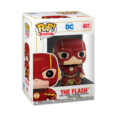 Figura de vinil The Flash Pop! Heroes DC 401 em caixa