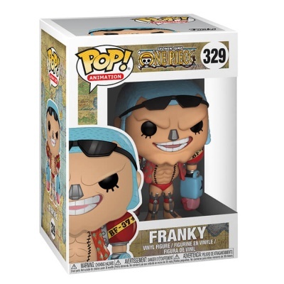 Figura de vinil FRANKY da série ONE PIECE na caixa