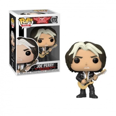 Figura Funko Pop do Joe Perry com guitarra e caixa