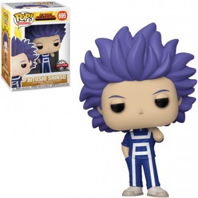Boneco Funko Pop Hitoshi Shinso da My Hero Academia com caixa ao fundo