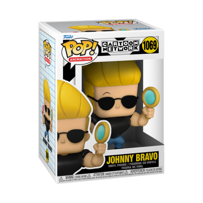 Boneco Funko Pop! Johnny Bravo com lupa e óculos escuros