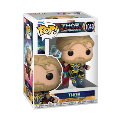 Figura Pop! Thor do filme Thor Love and Thunder dentro da caixa original