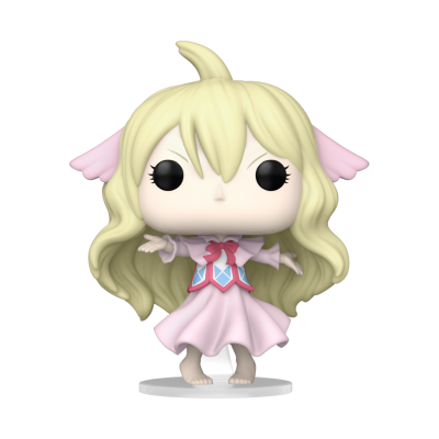 Figura Funko Pop de personagem com vestido rosa e cabelo loiro