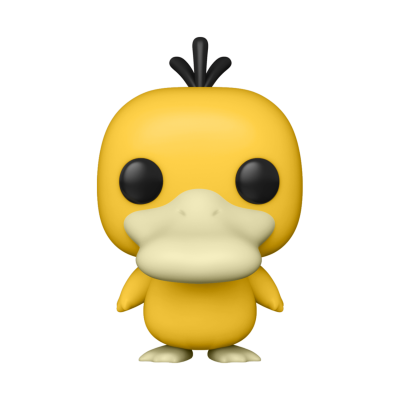 Figura colecionável Funko Pop Psyduck em plástico amarelo e creme