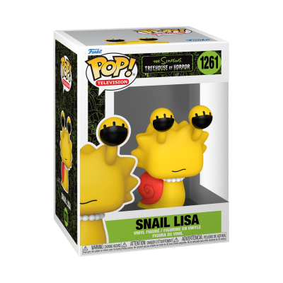 Figura Snail Lisa amarela com concha vermelha em embalagem POP! TELEVISION #1261