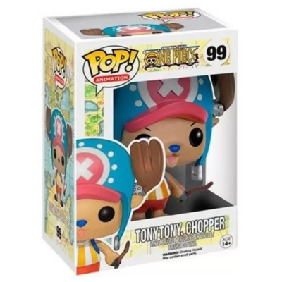 Figura Funko Pop! Tony Tony Chopper em caixa colorida e transparente