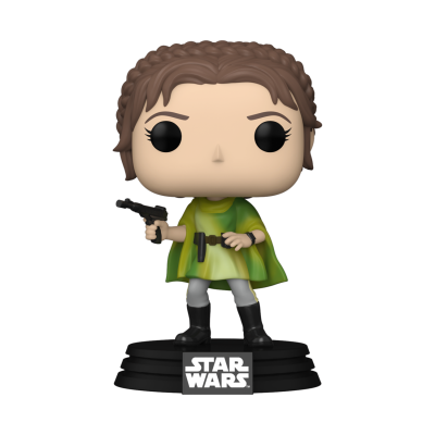 Figura Funko Pop Star Wars com roupa verde e arma