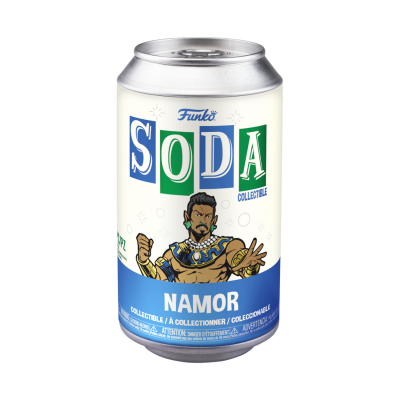 Lata Funko Soda colecionável com personagem Namor desenhado