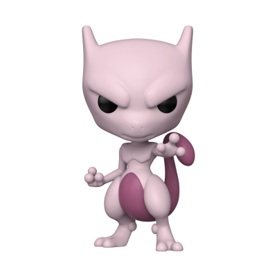 Figura colecionável de Mewtwo em plástico lilás e roxo