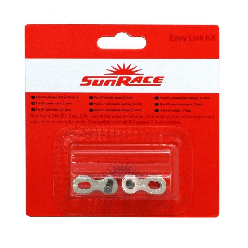 Kit ligado fácil SunRace para correntes de bicicleta em embalagem vermelha