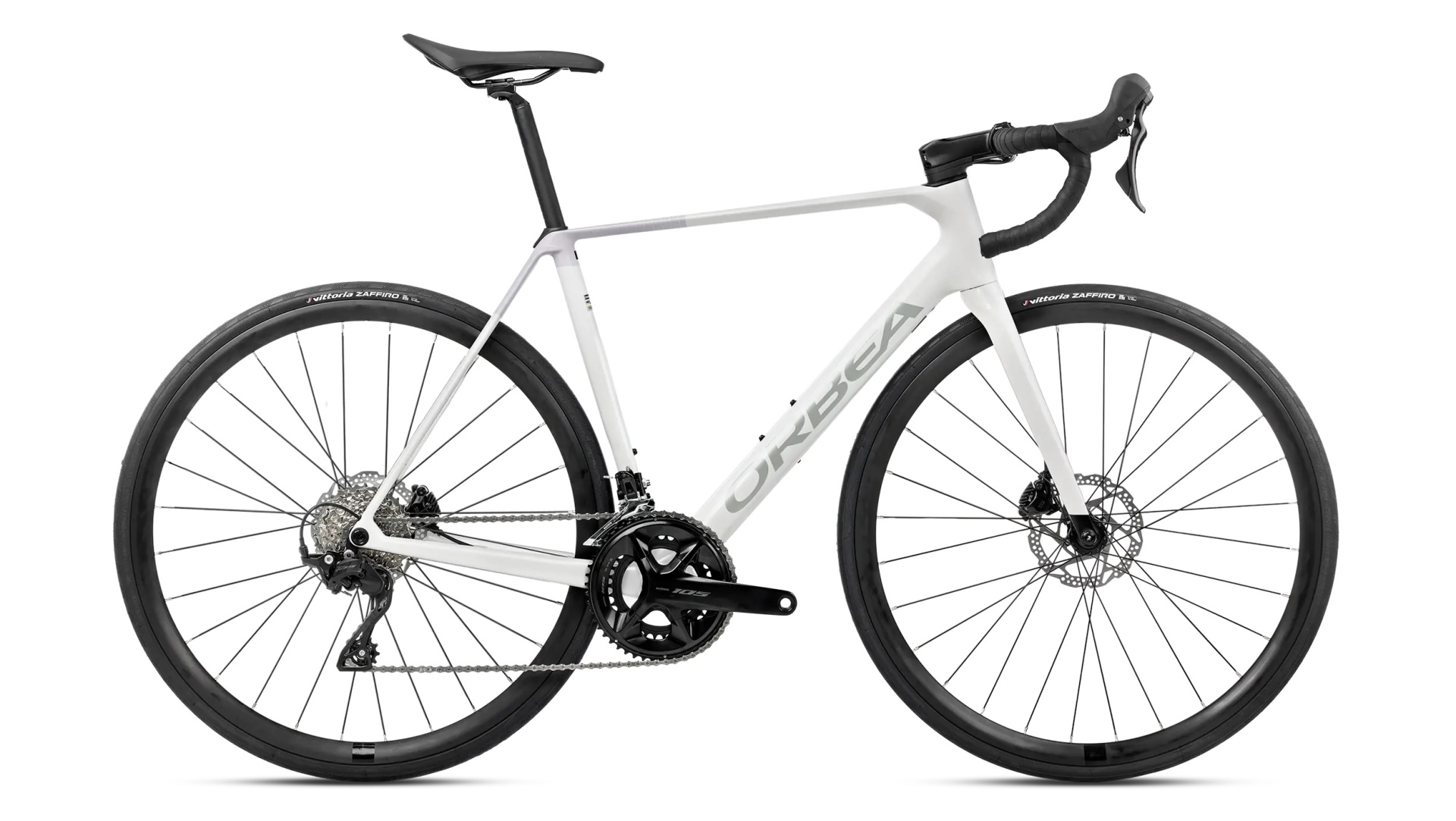 Orbea Orca M30 Branco Bicicleta de estrada branca com detalhes cinzentos ORBEA