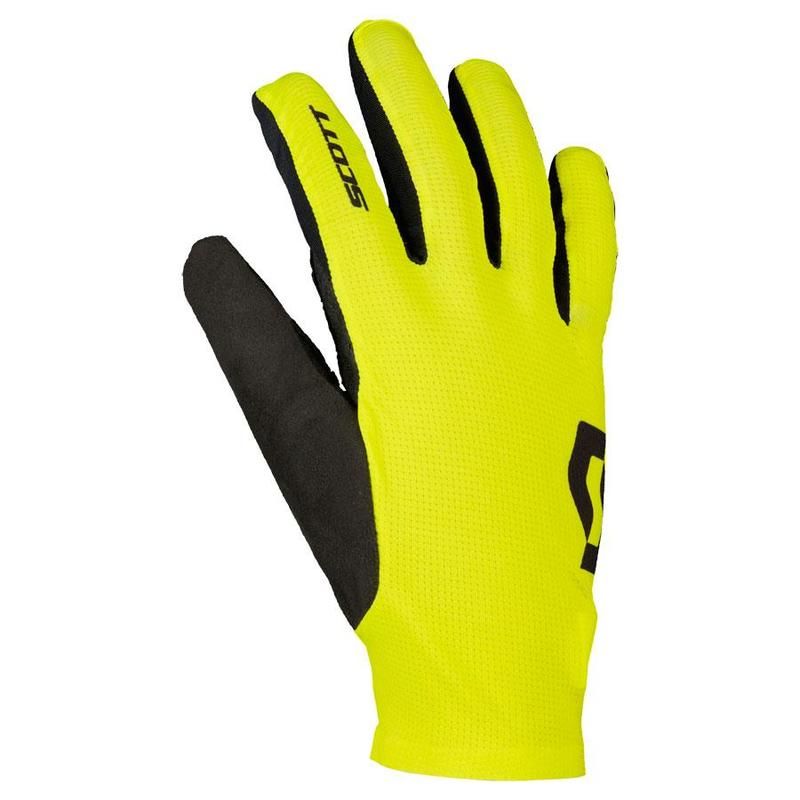 Luva desportiva amarelo fluorescente SCOTT com palma preta