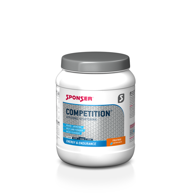 Bebida Energética Competition Fruit Mix 1000Gr Frasco branco com suplemento desportivo SPONSER sabor pêssego
