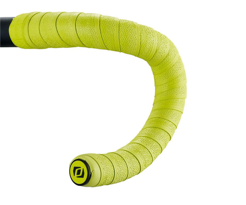 Rolo de fita amarela para guiador de bicicleta com textura perfurada