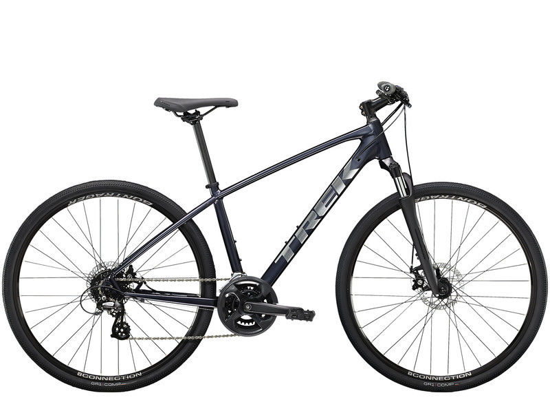 Bicicleta Dual Sport 1 Azul Escuro M Bicicleta de montanha azul escura com quadro TREK