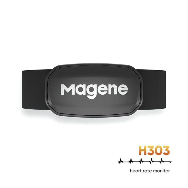 Cinta de Monitor de Frequência Cardíaca Magene H303 Monitor de frequência cardíaca preto Magene H303 com cinta ajustável