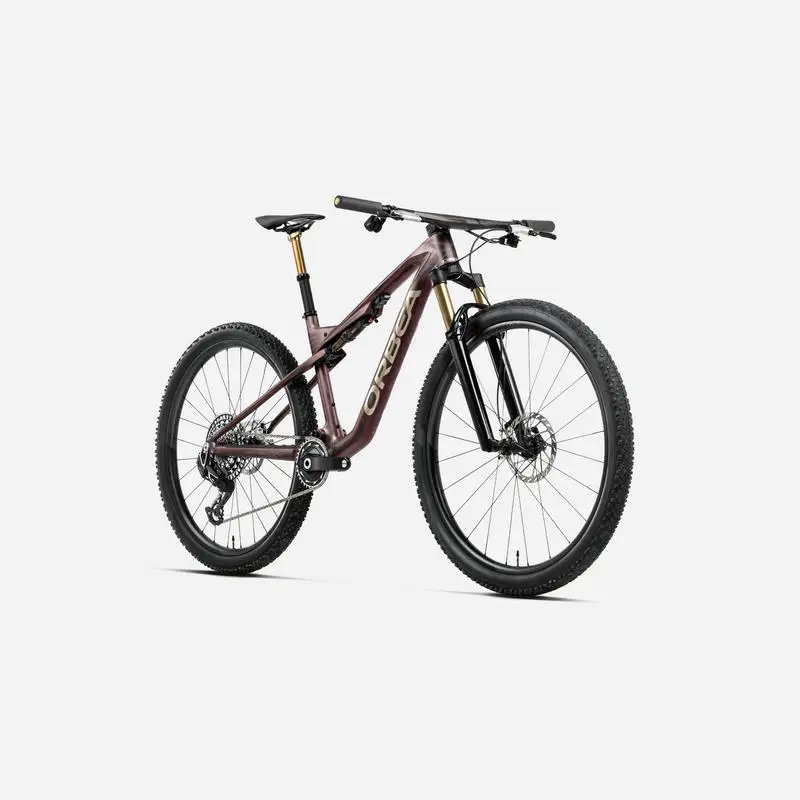Orbea Oiz M30 Castanho L Bicicleta de montanha Orbea castanha com suspensão e pneus pretos
