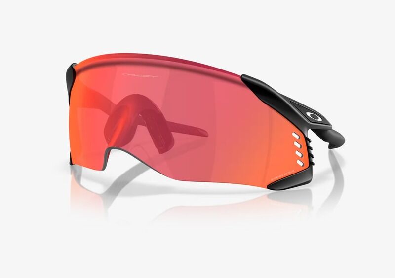 Óculos Velo Kato Preto Matte + Lentes Prizm Road Vermelho Óculos desportivos com lente vermelha espelhada e armação preta Oakley
