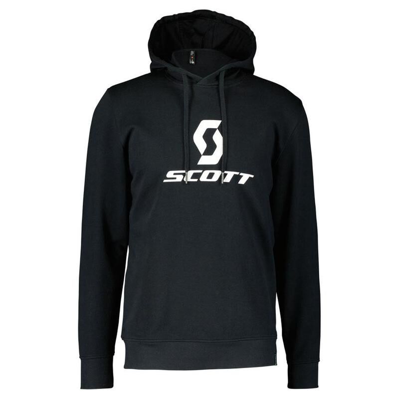 Sweatshirt com capuz preto com logótipo SCOTT branco