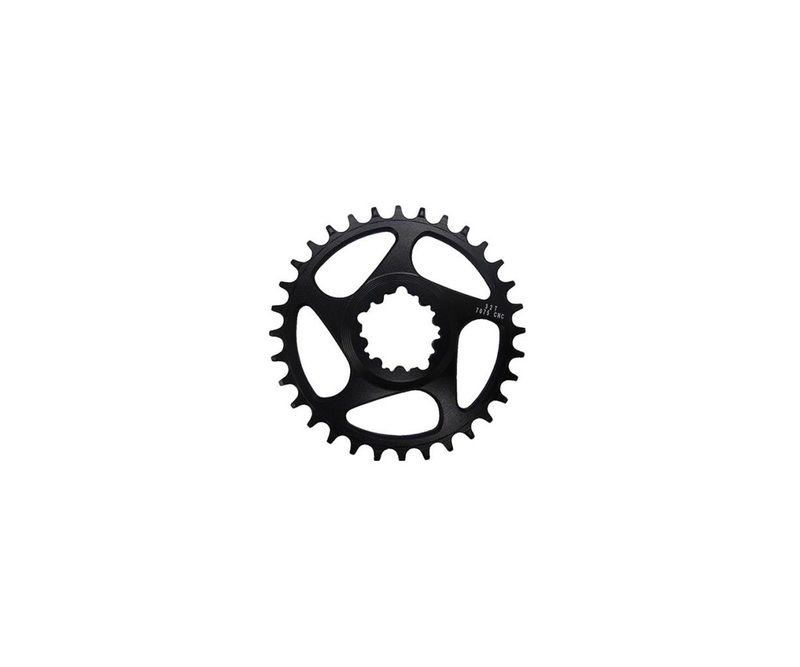 Engrenagem de bicicleta preta em fundo branco