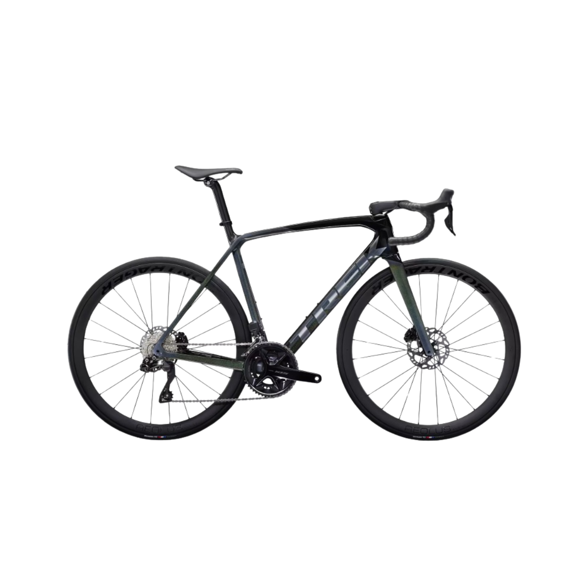 TREK Emonda SLR 6 Cinza Escuro 56 Bicicleta de estrada preta com quadro em carbono e travões a disco