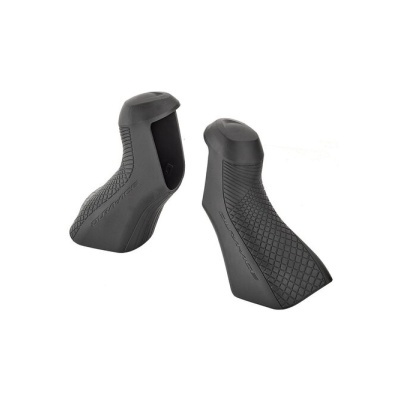 Conjunto de punhos pretos antiderrapantes para guiador de bicicleta