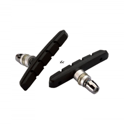 Par de patilhas de travão para bicicleta pretas sobre fundo branco