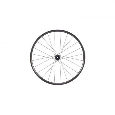 Roda de bicicleta preta com raios finos