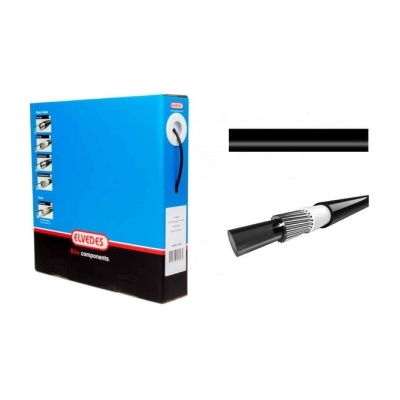 Cabo elétrico preto e embalagem azul da Elvedes